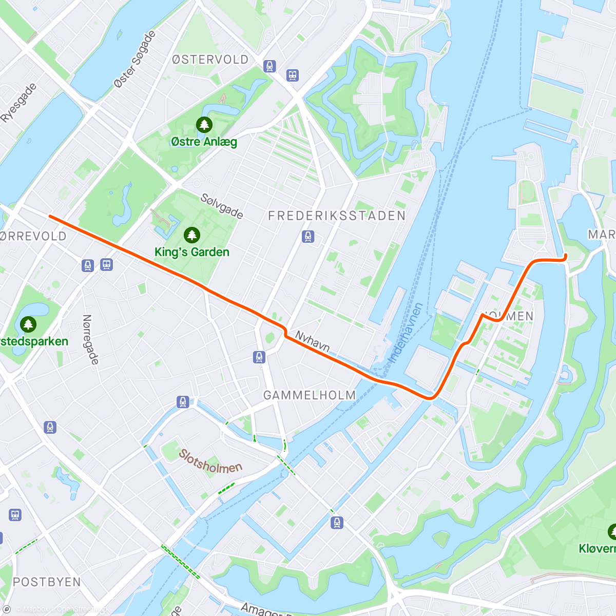 Map of the activity, I love city biking here