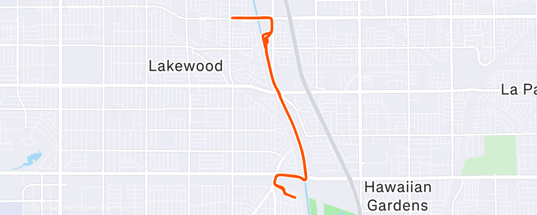 Map of the activity, Afternoon Run - 2