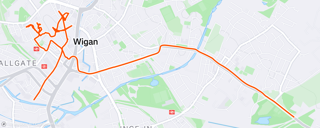 Map of the activity, Wigan