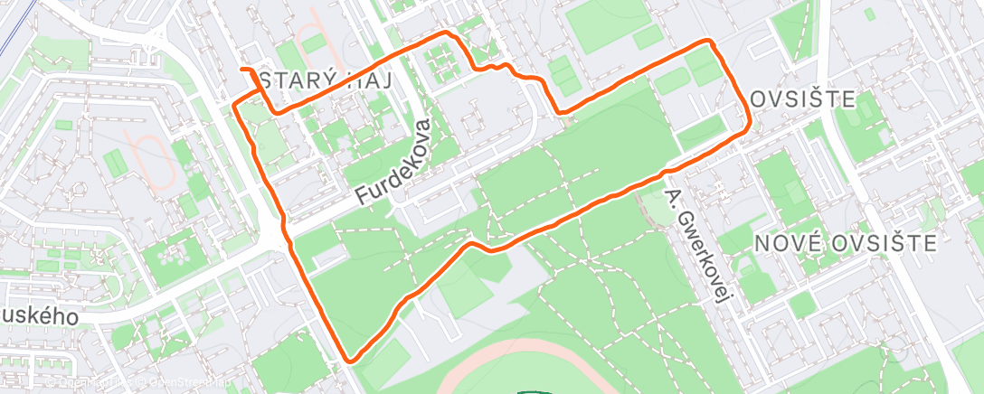 Map of the activity, Afternoon Walk