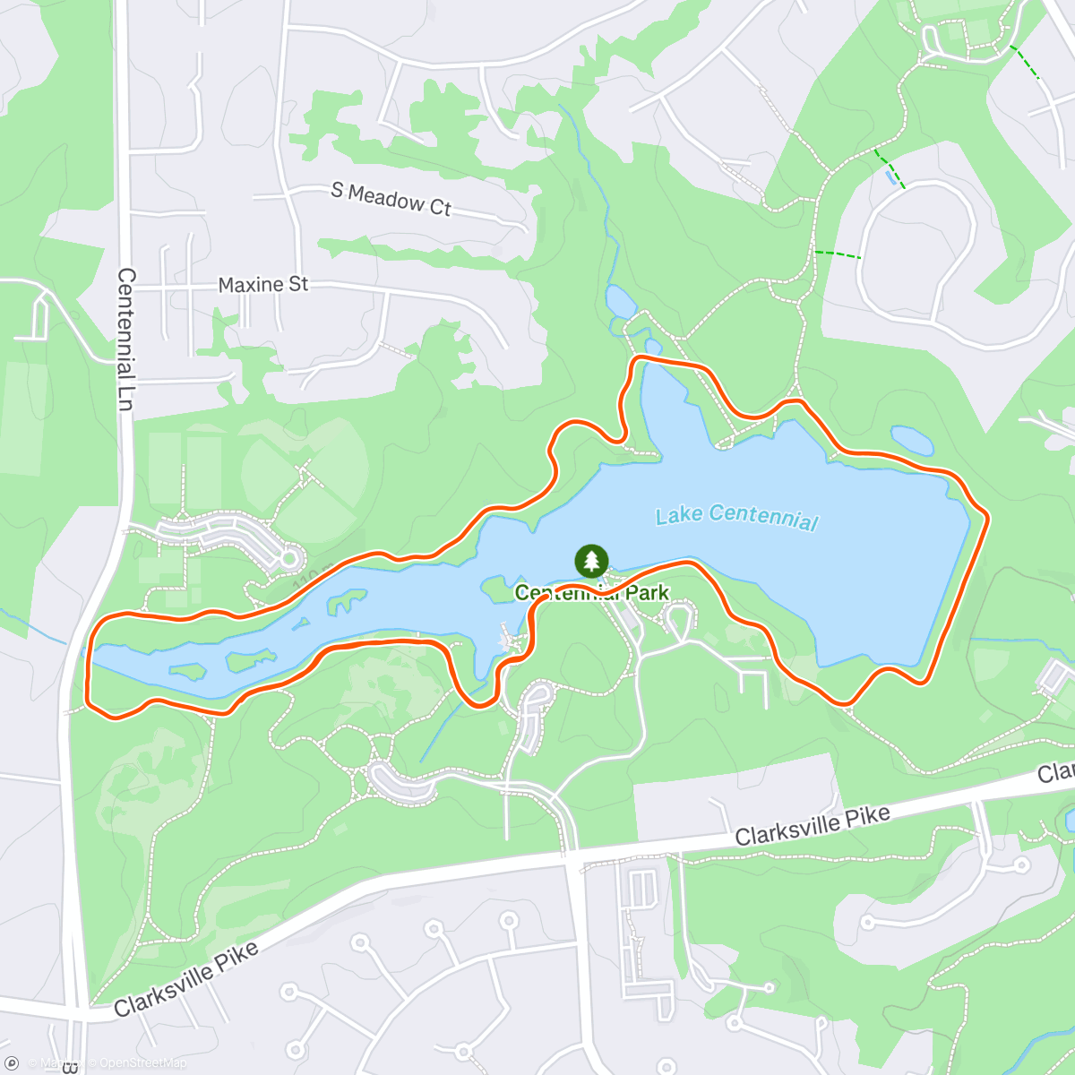 Map of the activity, Morning Run