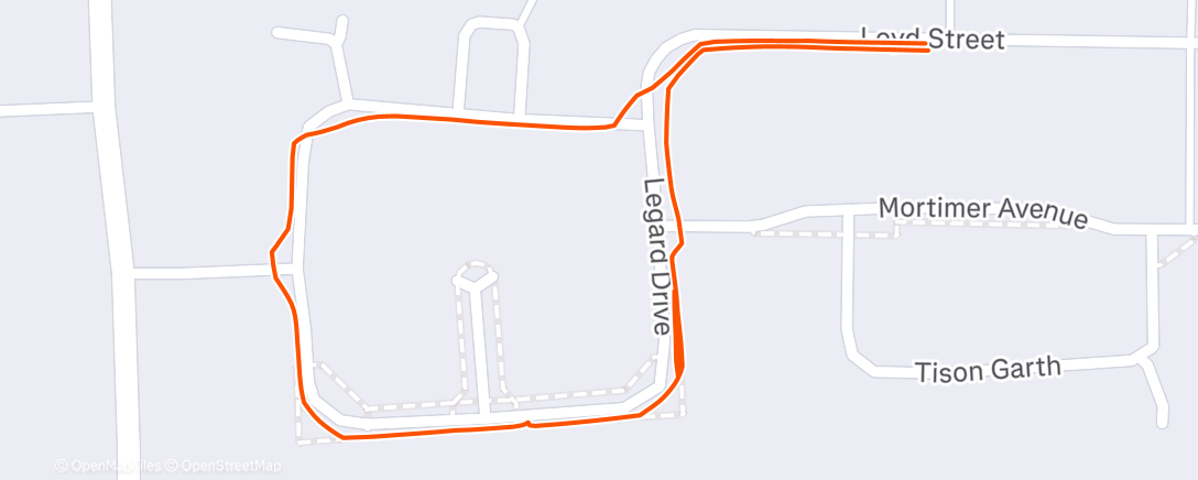 Map of the activity, Afternoon Walk