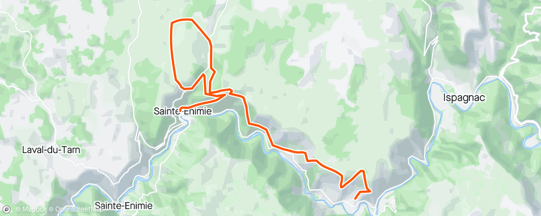 Map of the activity, Lozère Trail 110kms