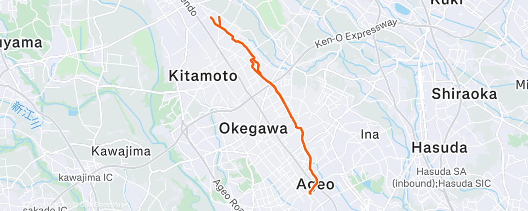 Map of the activity, 朝のライド