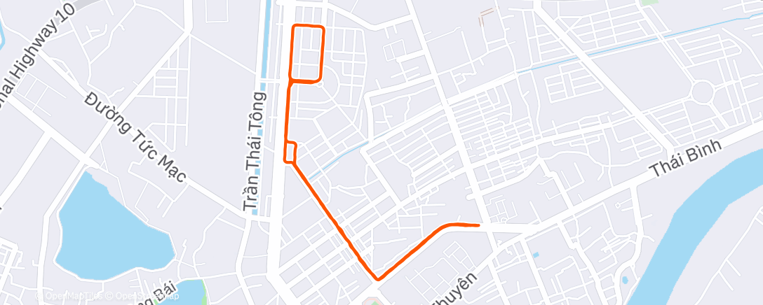 Map of the activity, Morning Run