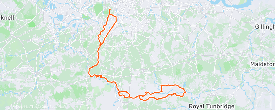 Map of the activity, G2 to Chiddingstone