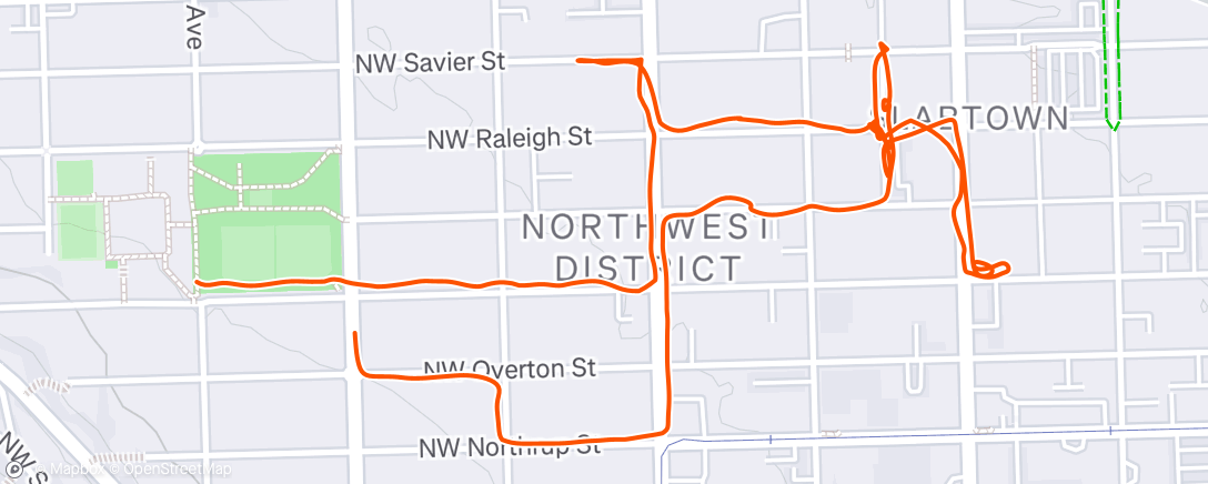 Map of the activity, Morning Run