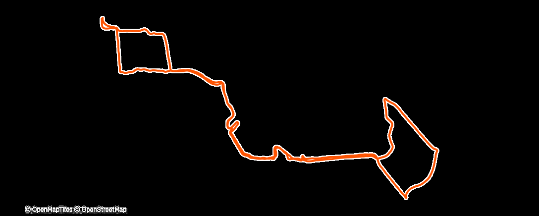 Map of the activity, Night Run