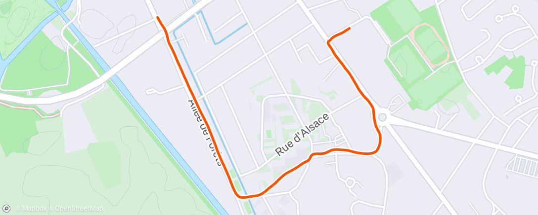 Map of the activity, récupérer et retour au jard