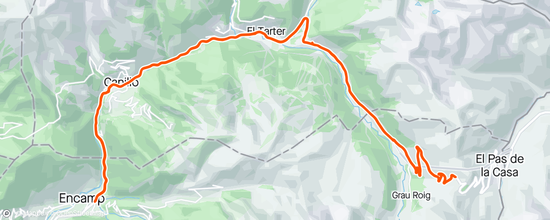 Map of the activity, Andorra - Dag 17