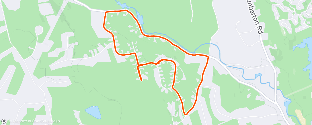 Map of the activity, Evening Run