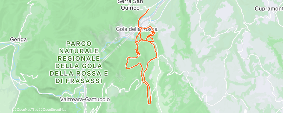 Map of the activity, Sessione di e-mountain biking mattutina