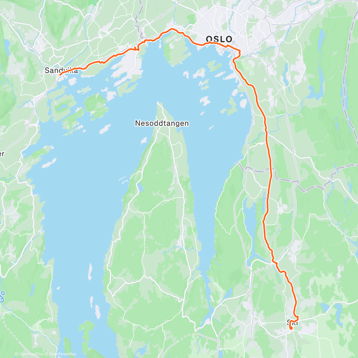 Map of the activity, Ribbemaraton 2025