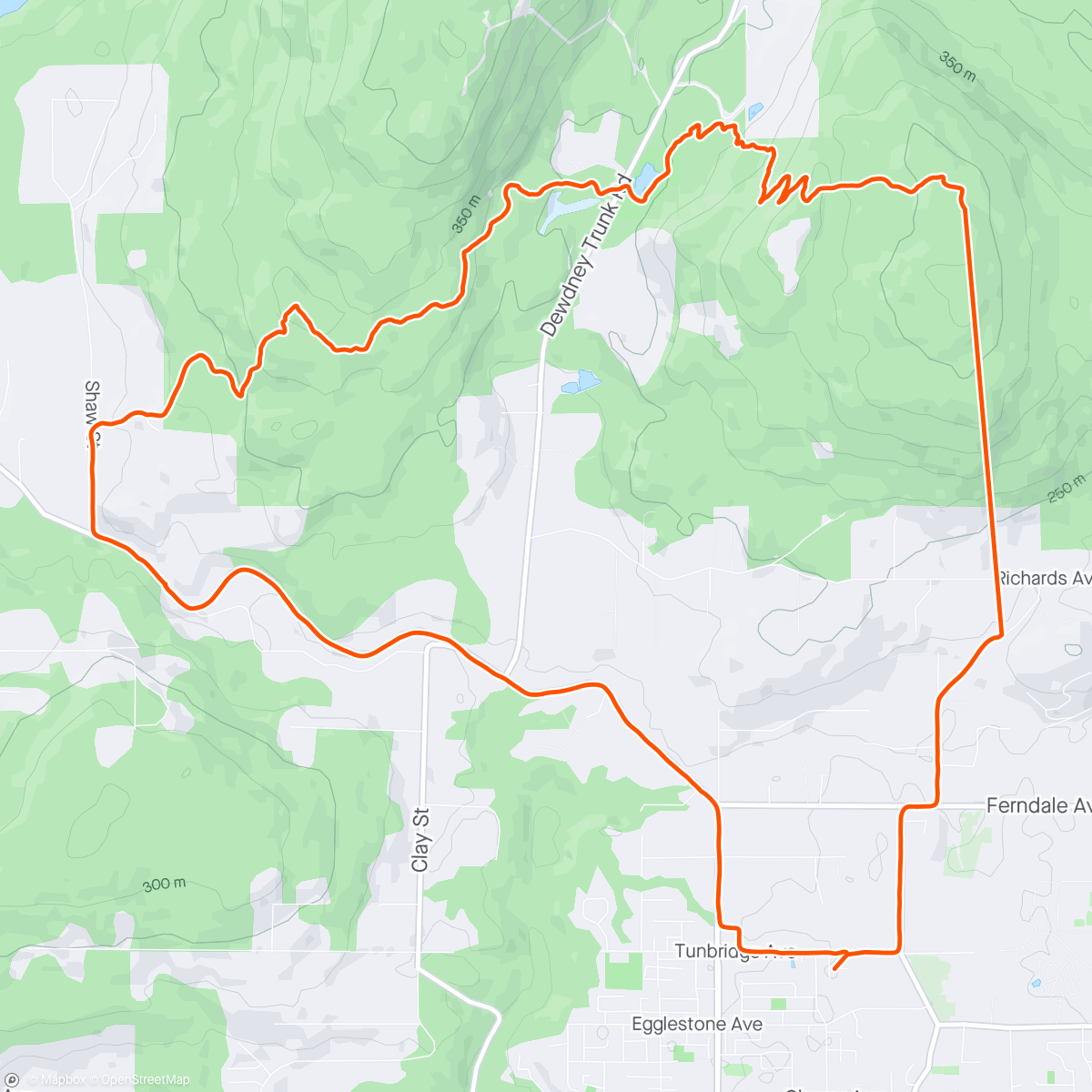 活动地图，Red-Bear half marathon.