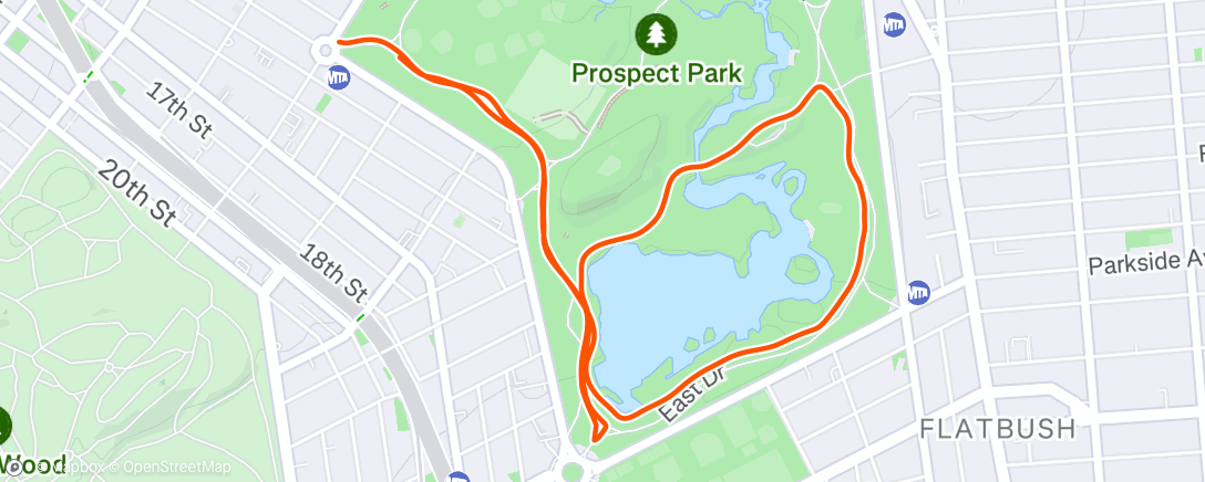 Map of the activity, Afternoon Run
