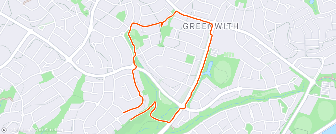 Map of the activity, Walk with Zara