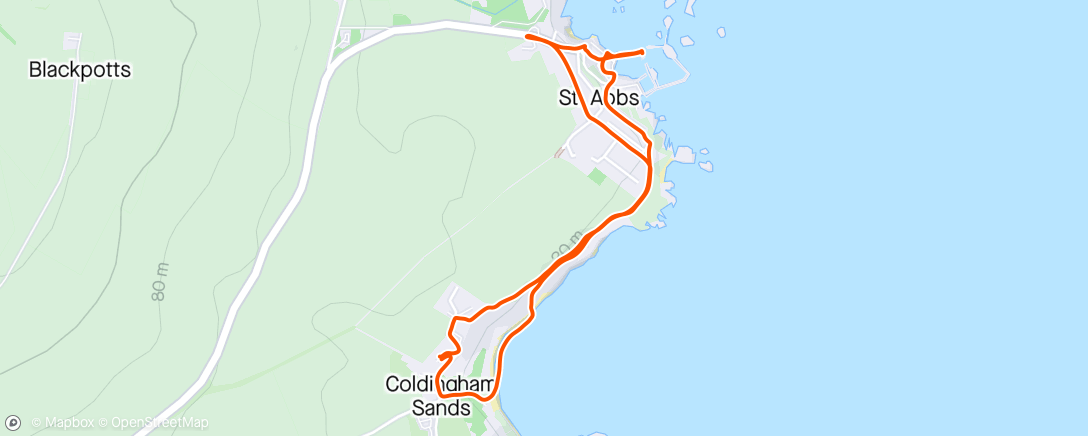 Map of the activity, St Abbs