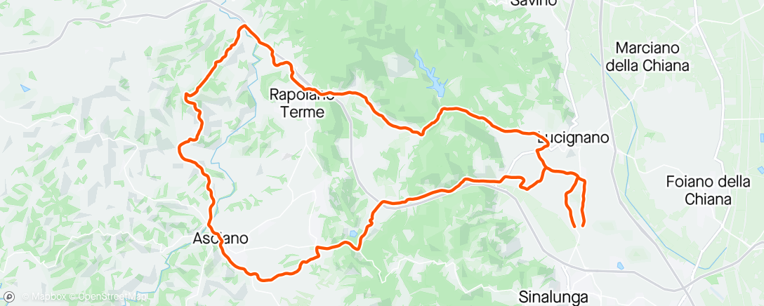 Map of the activity, Monte Sante Marie