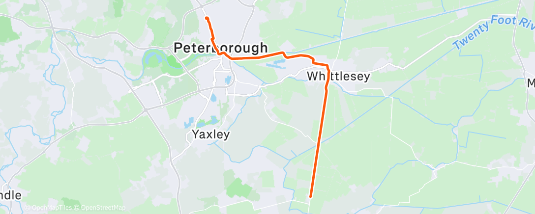 Map of the activity, Afternoon Ride