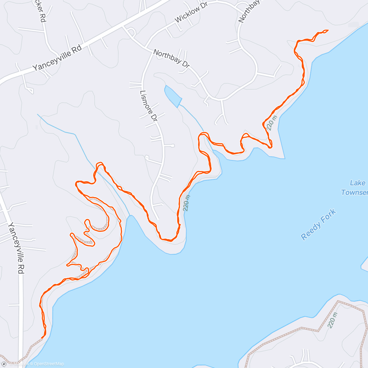 Map of the activity, Kingfisher Trail