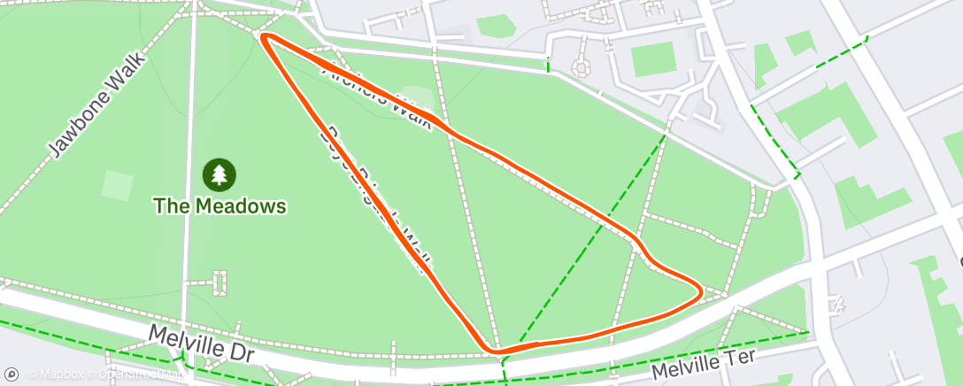 Map of the activity, Junior Parkrun with Catriona