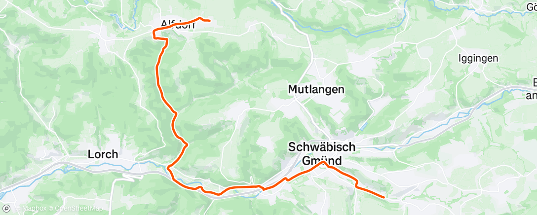 Map of the activity, Afternoon Ride