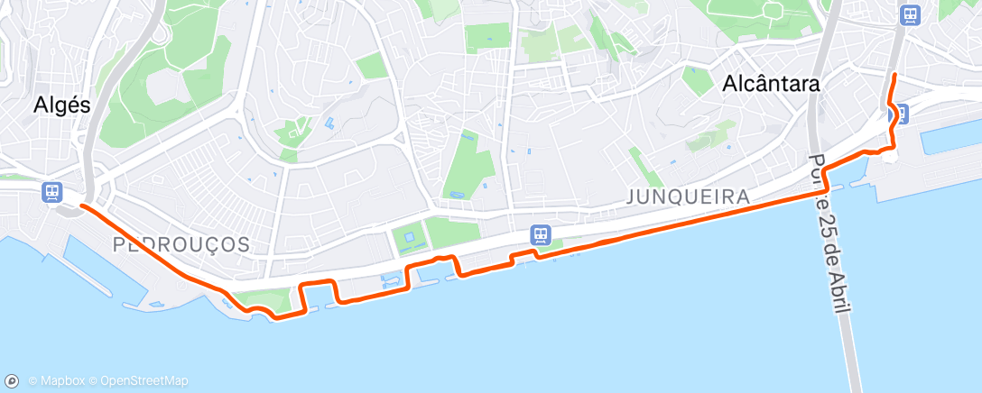 Map of the activity, Corrida ao entardecer