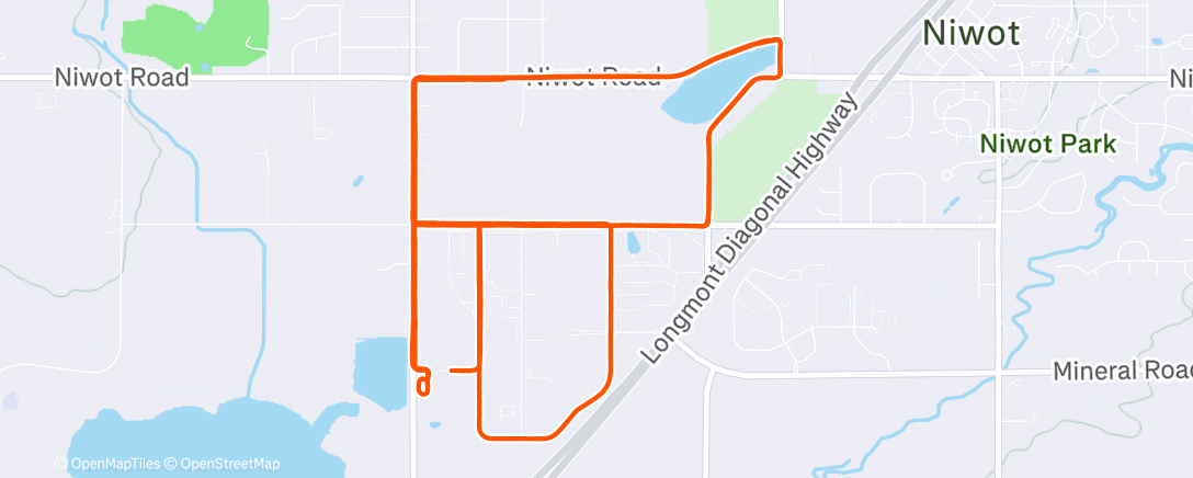 Mapa de la actividad, Long w/ 7 mi. Tempo