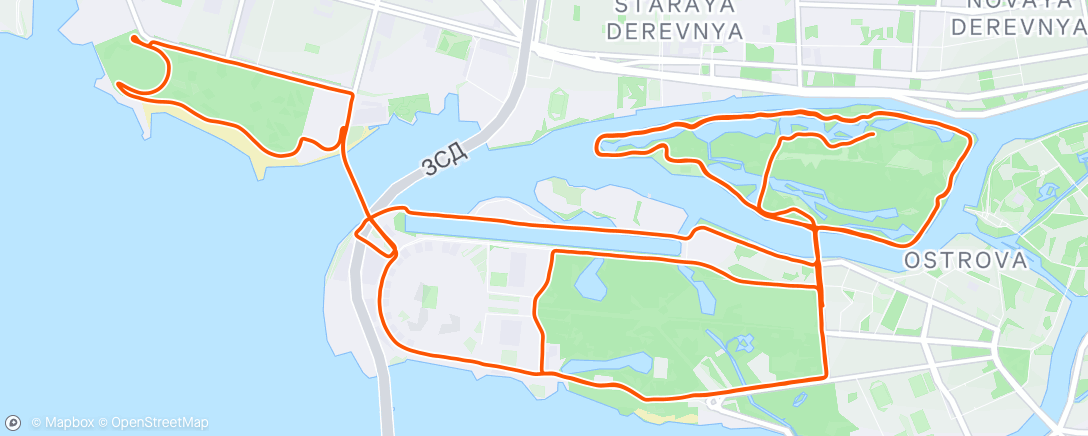 Map of the activity, Утренний забег