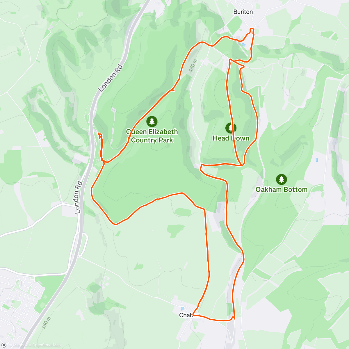 Map of the activity, Morning Run
