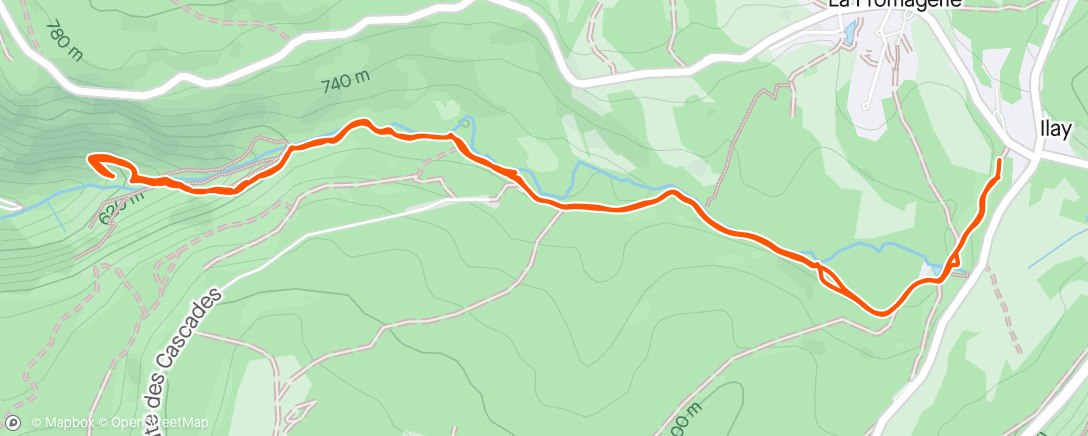 Mappa dell'attività Les cascades du hérisson