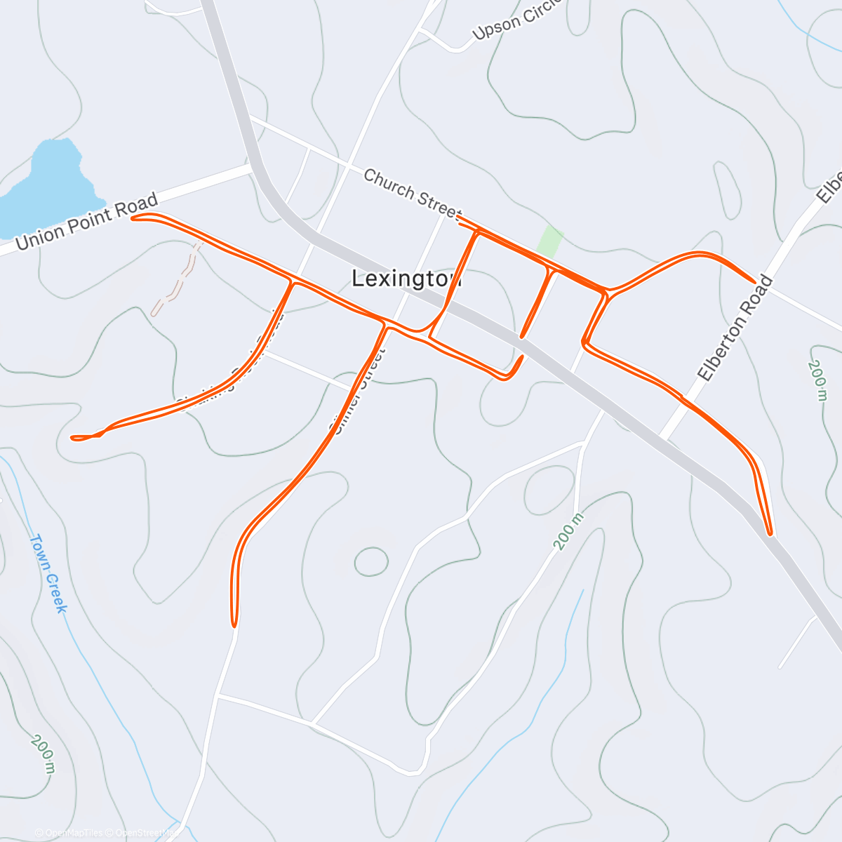 Map of the activity, Morning Run