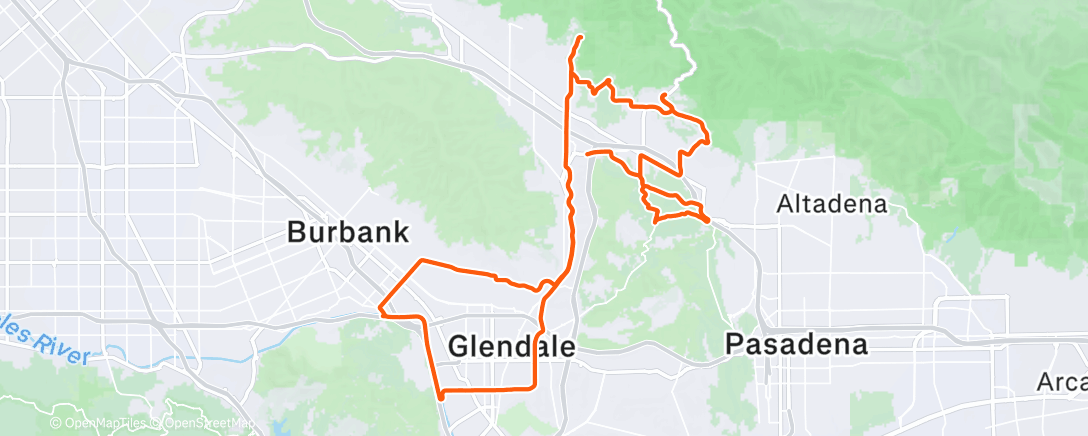 Карта физической активности (Lunch Ride)