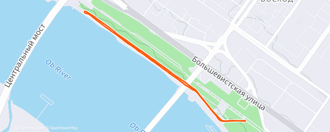 Map of the activity, Lunch Run