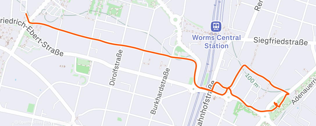 Map of the activity, Night Walk