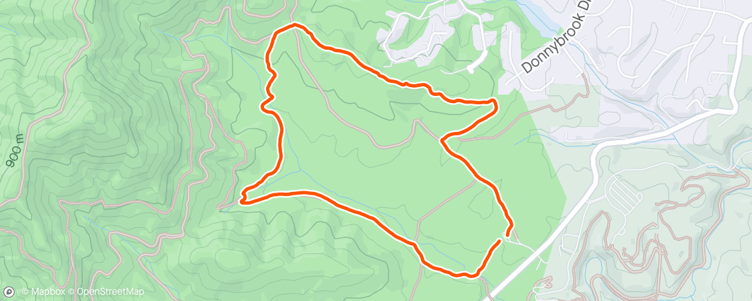 Map of the activity, Run/hike
