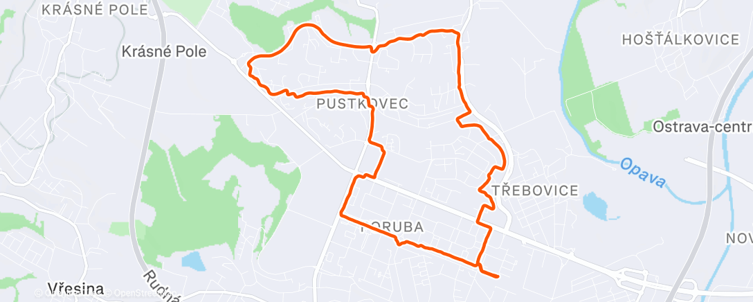 Карта физической активности (Afternoon Run)