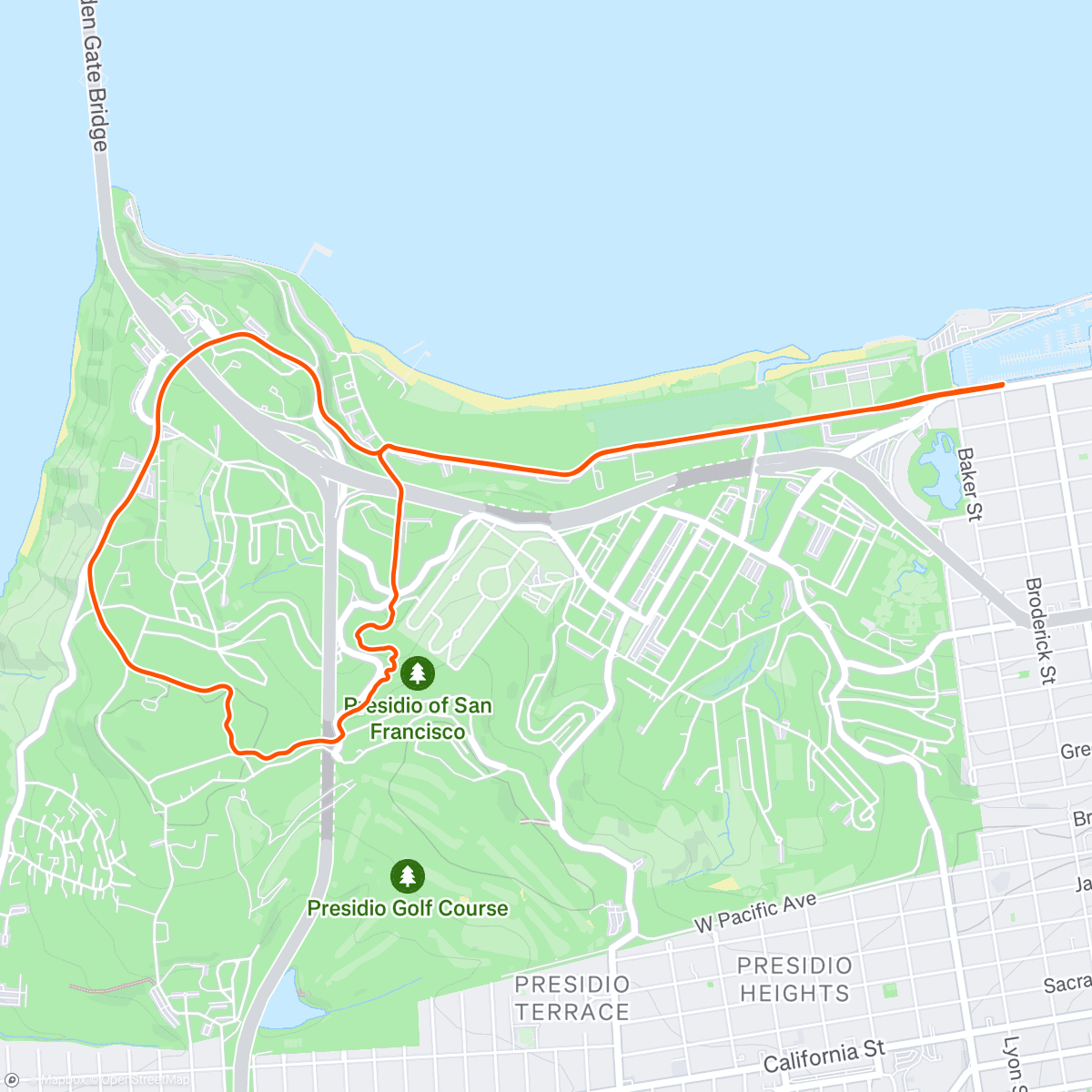 Map of the activity, Afternoon Ride
