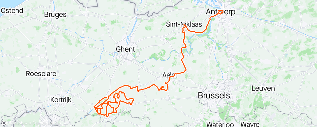 Mappa dell'attività Ronde van Vlaanderen 2024