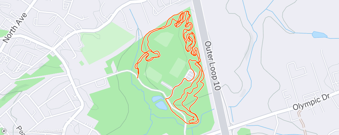 Map of the activity, Afternoon Mountain Bike Ride