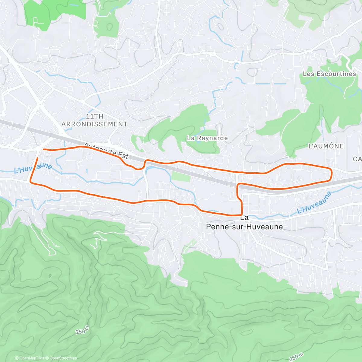 Map of the activity, Endurance (pas trop) fondamentale avec tonton