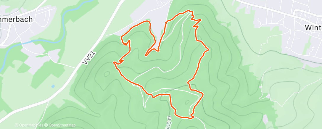 Map of the activity, Trail en soirée