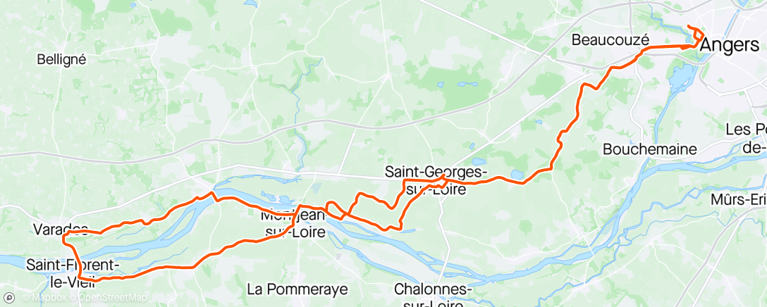 Map of the activity, Ride matinal