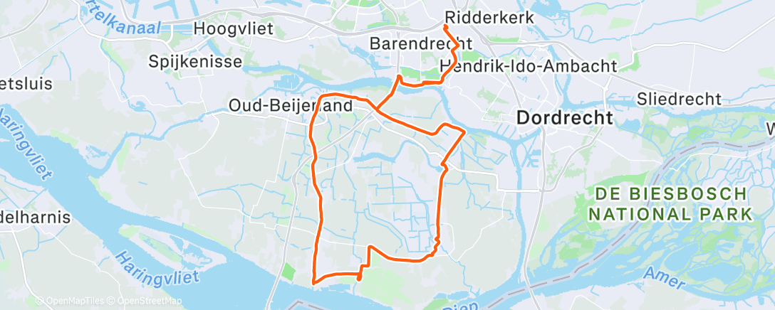 Map of the activity, Morning Ride