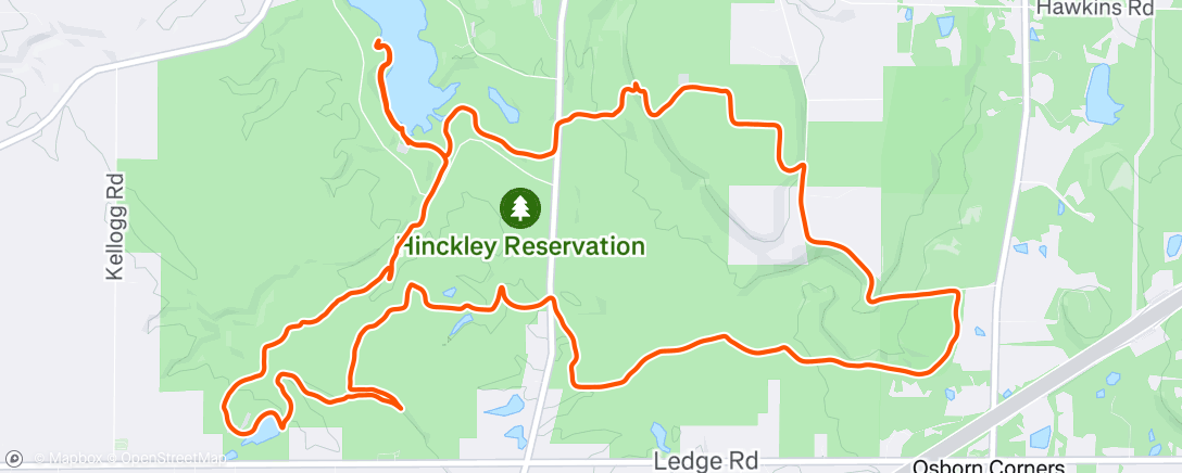 Map of the activity, Morning Hike