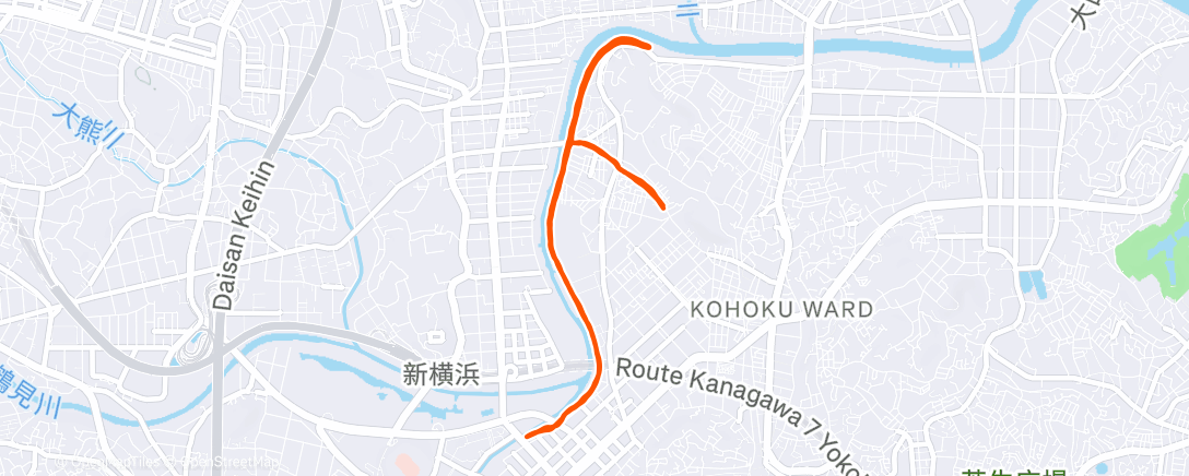 Map of the activity, Lunch Run