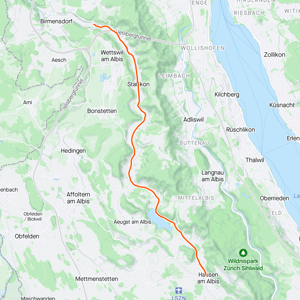 Map of the activity, Nachtlauf