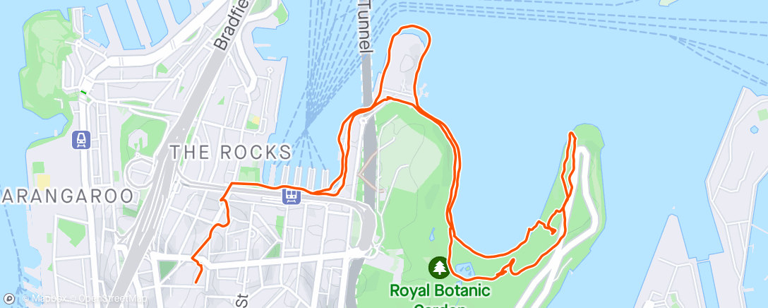 Map of the activity, Sydney morning run 🇦🇺 ☀️