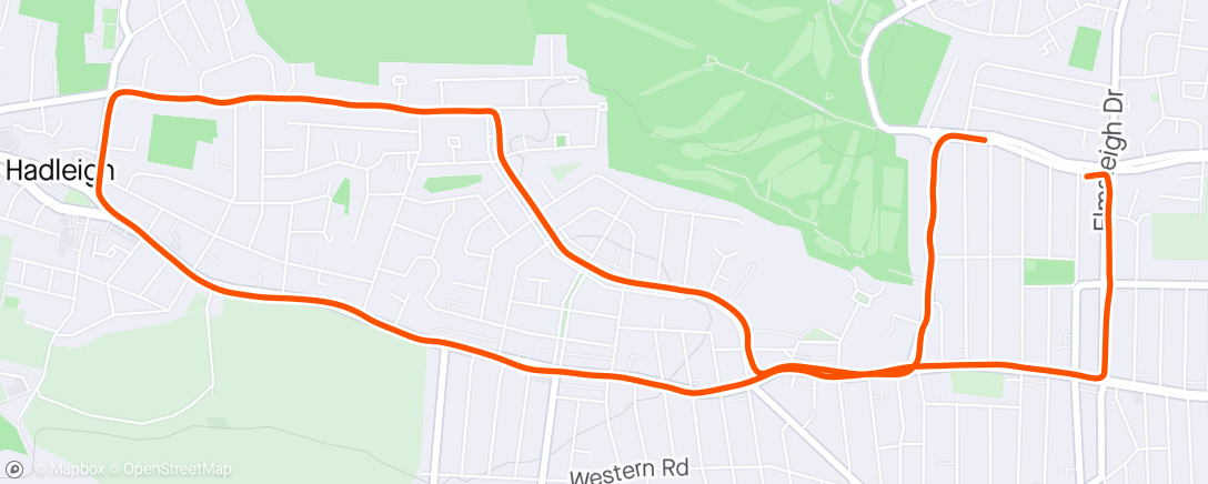 Map of the activity, Lunch Run