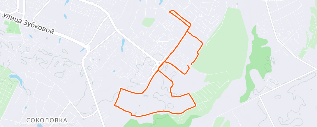 Map of the activity, Morning Run
